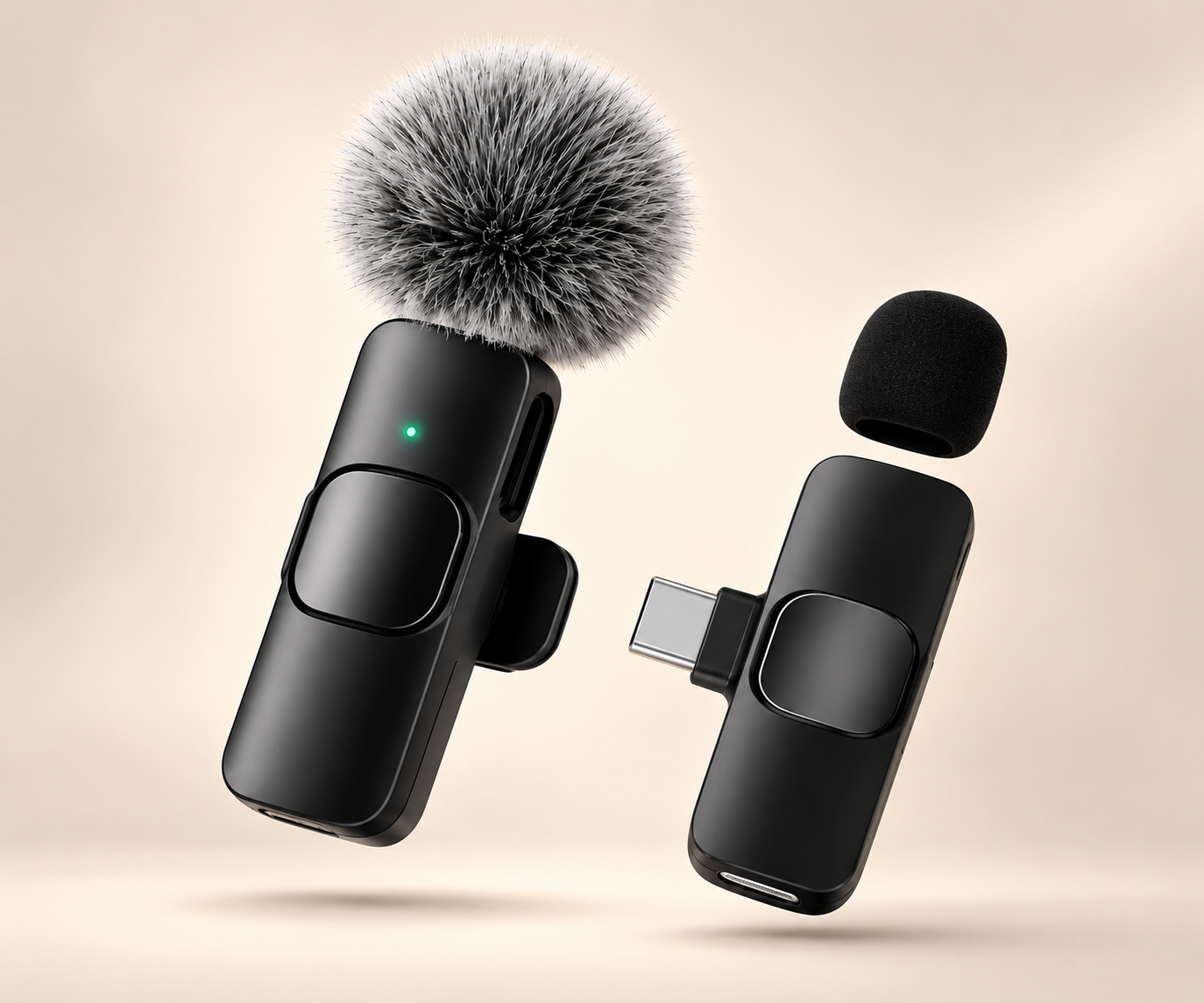 Black ClipTone microphone and USB-C receiver